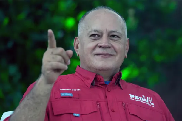 Diosdado Cabello durante una conferencia de prensa