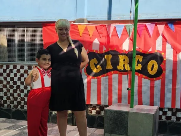 Foto de Gisela Yurka y su hijo Gabriel