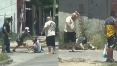 Imágenes de la golpiza en Merlo