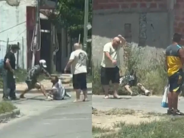 Imágenes de la golpiza en Merlo
