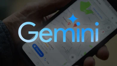 Gemini en acción en Google Maps, mostrando su capacidad para cambiar rutas y encontrar puntos de interés.