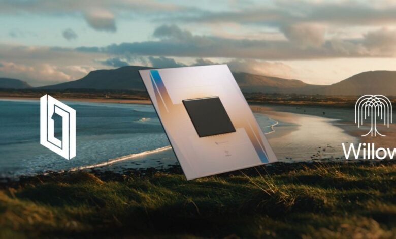 Imagen del chip cuántico Willow de Google