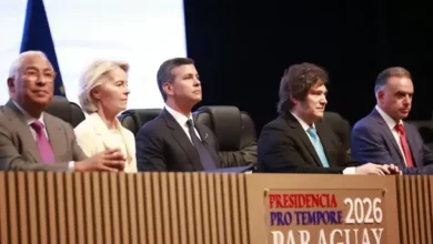 Javier Milei y Luiz Inácio Lula da Silva en la ceremonia de firma del acuerdo Mercosur-UE