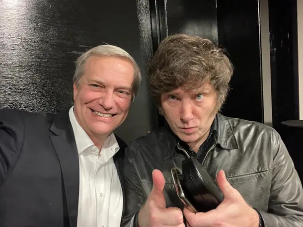 Javier Milei en una reunión con presidentes de la región