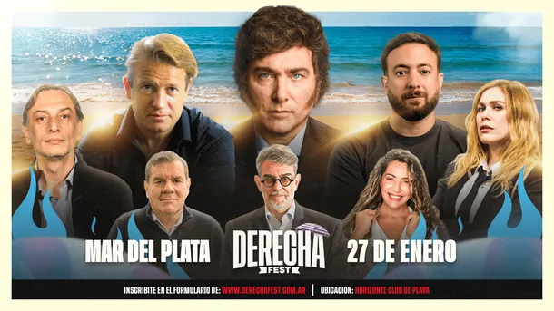 Javier Milei en Mar del Plata para La Derecha Fest