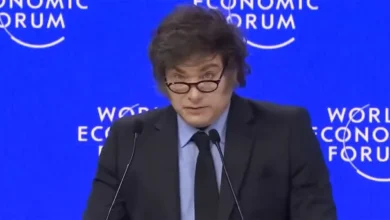 Javier Milei en el Foro de Davos en Suiza