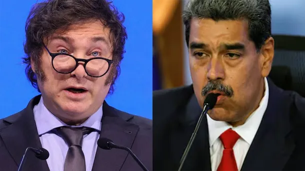 Imagen de Javier Milei y Nicolás Maduro