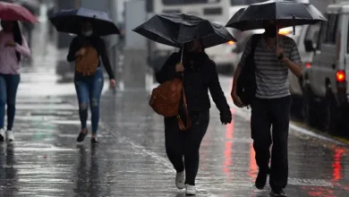 Imagen de una tormenta de verano en el AMBA