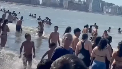 Imagen de la costa de Mar del Plata después del 'mini tsunami'