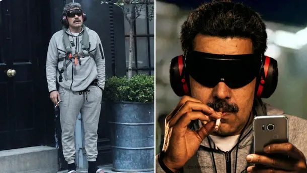 Nicolás Maduro con gafas oscuras y auriculares a bordo del USS Iwo Jima