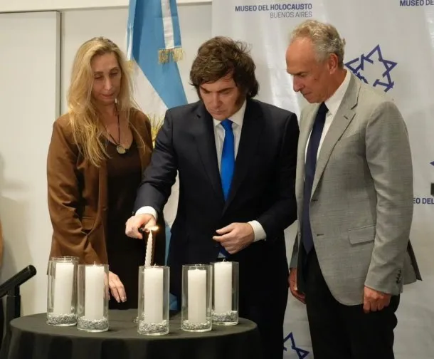 Javier Milei en el Museo del Holocausto de Recoleta