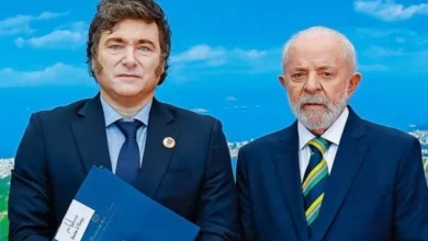 Imágenes de los presidentes Lula da Silva y Javier Milei