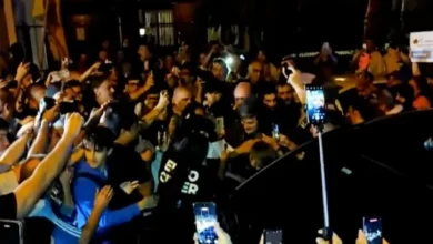 Imagen de Javier Milei en medio de una multitud en Mar del Plata