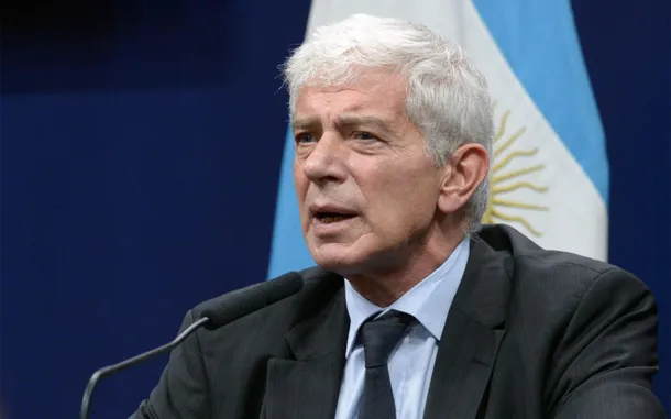 Mariano Cúneo Libarona, ministro de Justicia de la Nación, durante una conferencia de prensa
