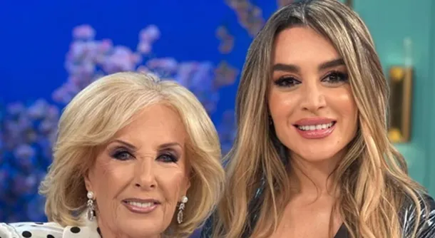 Mirtha Legrand y Fátima Florez en la grabación de La Noche de Mirtha