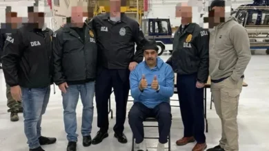 Nicolás Maduro en su llegada a la cárcel de Nueva York