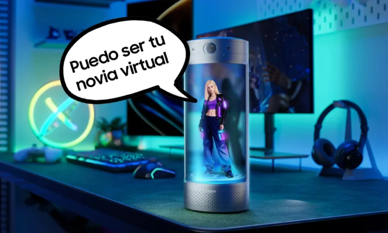 Imagen de una persona interactuando con un dispositivo de realidad aumentada