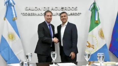 Diego Santilli y Leandro Zdero durante la reunión en Chaco