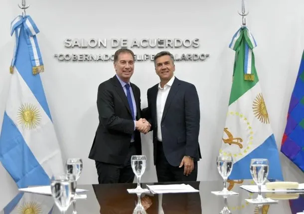 Diego Santilli y Leandro Zdero durante la reunión en Chaco