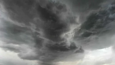 Imagen de tormenta en Córdoba con lluvia y relámpagos