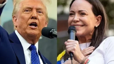 Donald Trump y Corina Machado