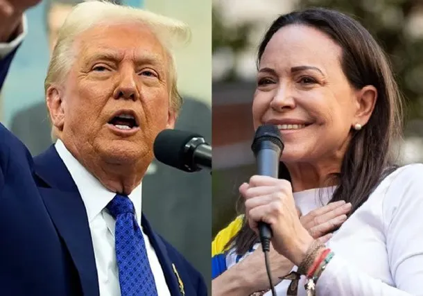 Donald Trump y Corina Machado