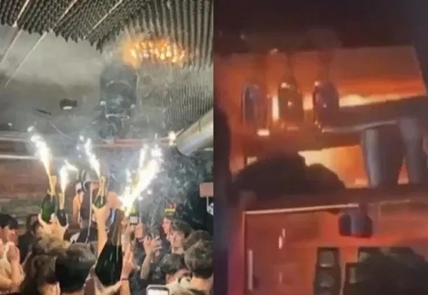 Imagen de la estación de esquí de Crans-Montana, Suiza, después del incendio en el bar Le Constellattion