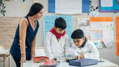 Estudiantes en una escuela de Córdoba durante la Jornada Única Escolar