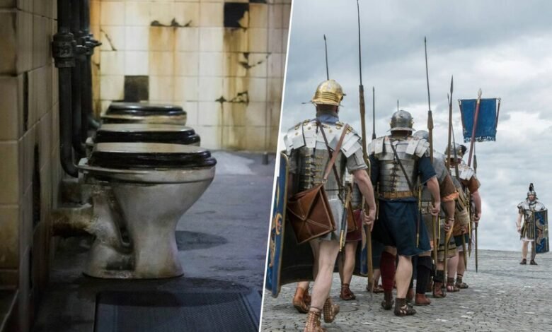 Frasco medicinal romano con forma de candelabro