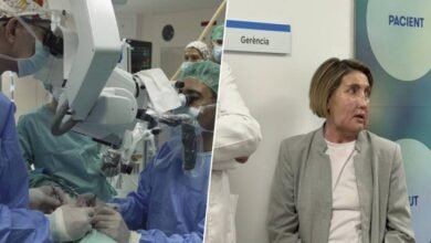 Imagen del Hospital Vall d'Hebron de Barcelona después de un trasplante de cara
