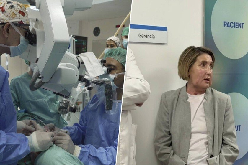 Imagen del Hospital Vall d'Hebron de Barcelona después de un trasplante de cara