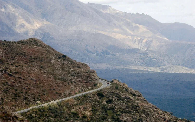 Obras viales en una ruta provincial de Córdoba