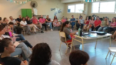 Imagen de una manifestación de docentes en Córdoba
