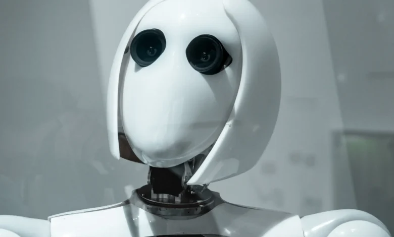 Ilustración de un robot con una cara confundida