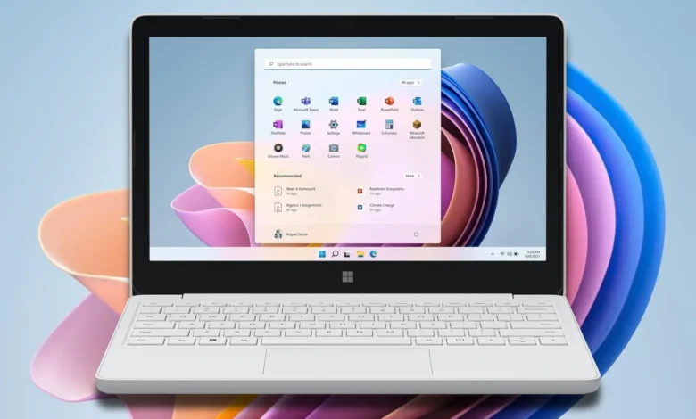 Imagen de un Surface Laptop SE con Windows 11 SE