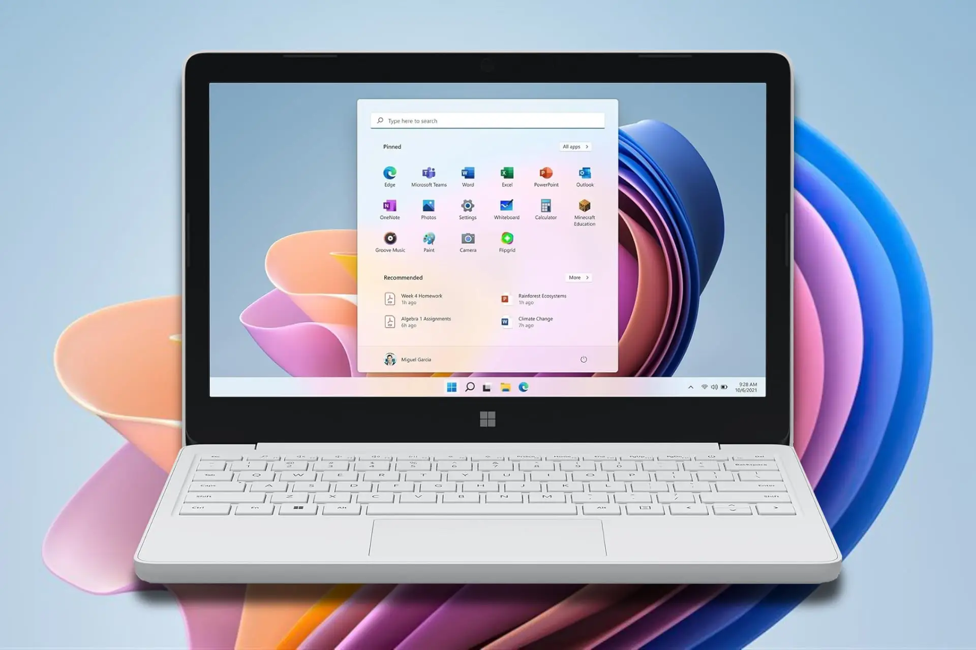 Imagen de un Surface Laptop SE con Windows 11 SE