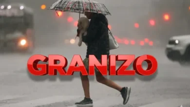 Imagen de una tormenta con granizo en el AMBA