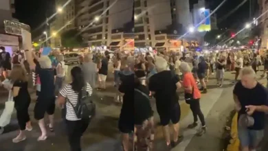 Imagen de un cacerolazo en la Ciudad de Buenos Aires