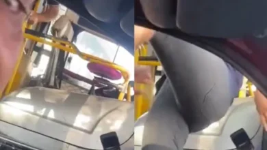 Chofer de colectivo y automovilista peleando en Hurlingham