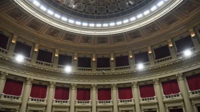 Imágenes de la sesión de Diputados durante el debate de la Reforma Laboral