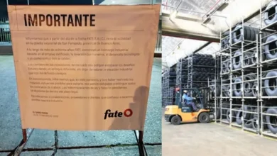 Comunicado oficial de Fate sobre el cierre de la planta de San Fernando