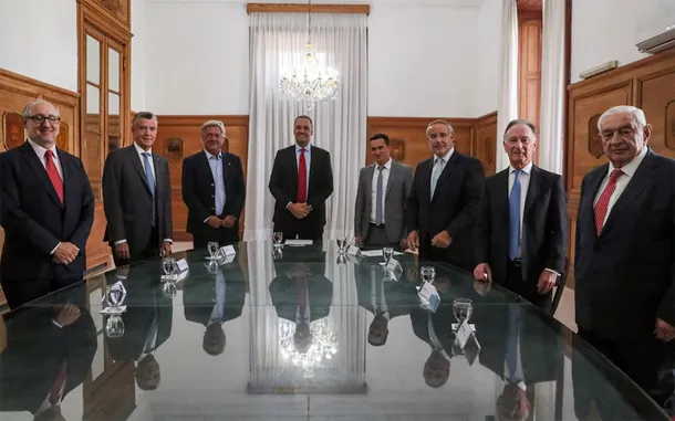 Empresarios argentinos reunidos en la Casa Rosada