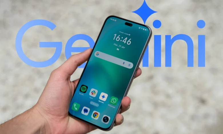 Imagen de la aplicación de Gemini con el nuevo mapa de Google Maps