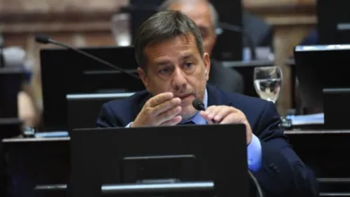 Imagen de Mariano Recalde en el Senado
