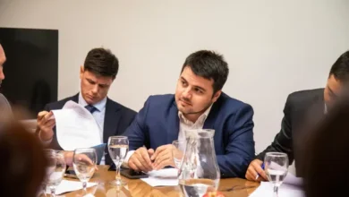 Juan Cruz Godoy en el Senado durante la discusión de la Reforma Laboral