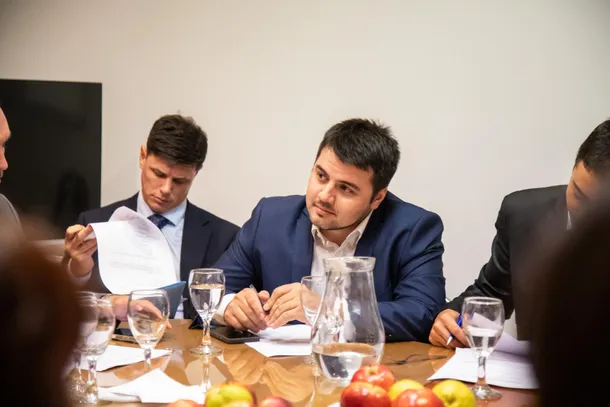 Juan Cruz Godoy en el Senado durante la discusión de la Reforma Laboral