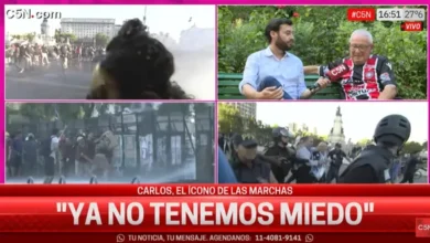 Jubilado detenido en el Congreso durante una marcha contra la Reforma laboral