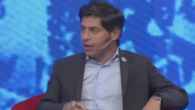Axel Kicillof en una conferencia de prensa
