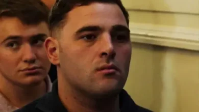 Imagen de Lucas Pertossi durante el juicio
