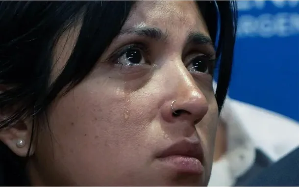 Romina, la madre de Jeremías Monzón, en el Congreso